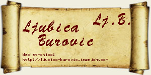 Ljubica Burović vizit kartica